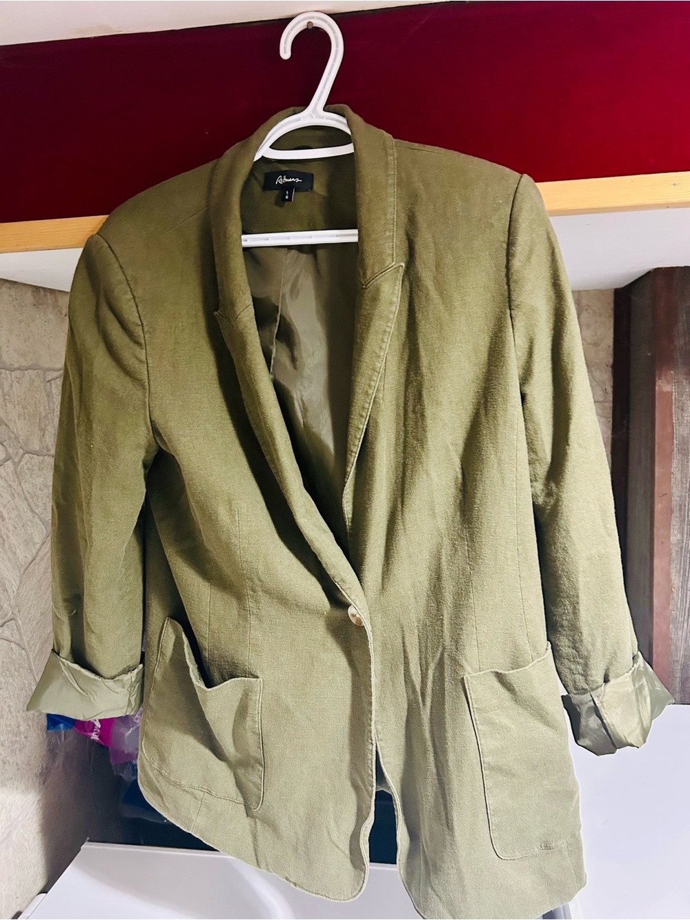 Reitmans Olive Green Women's Blazer Jacket